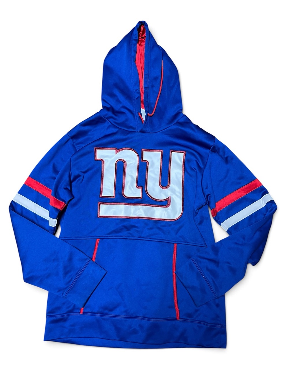 NFL Royal New York Giants Blue Hooded Pullover with Red & White Accents